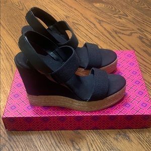 Tory Burch Two Band Wedge Sling Back